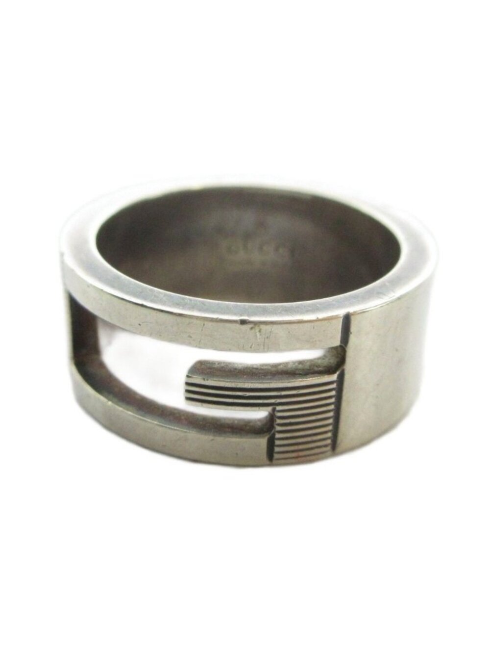 Gucci Ring Cutout Logo Silver